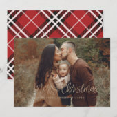 Gold Merry-kerstfeestkaart Kaart (Voorkant / Achterkant)