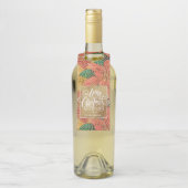 Gold Merry kerstFloral Flessenhanger (Op fles)
