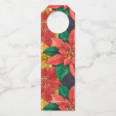 Gold Merry kerstFloral Flessenhanger (Achterkant)