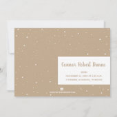 Gold Merry-kerstfoto geboorteaankondigingen Feestdagenkaart (Achterkant)