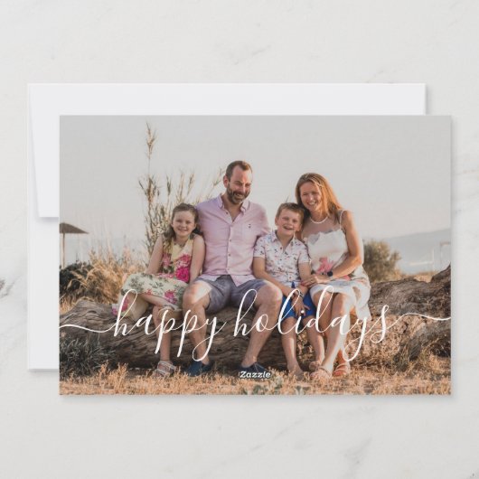 Gold Merry Kerstmis 9 Foto Collage Feestdagenkaart (Achterkant)