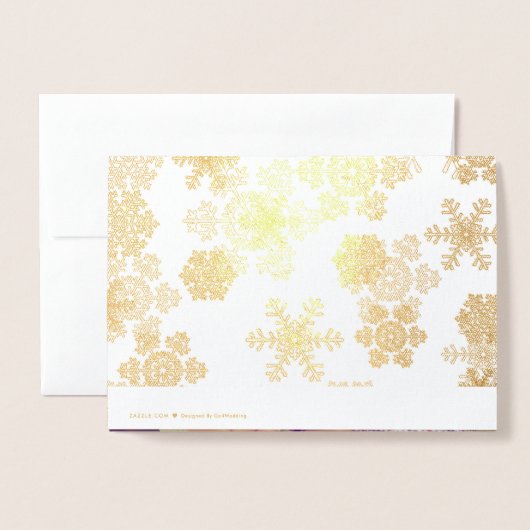 Gold Merry Kerstmis en Happy Nieuwjaarsfoto Folie Kaarten (Met envelop)