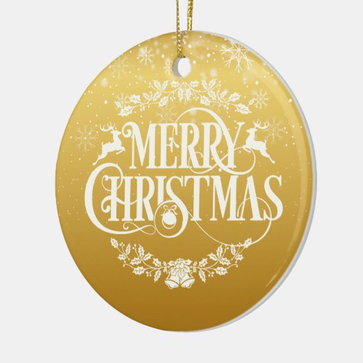 Gold Merry Kerstmis Modern Fun Brother Definition Keramisch Ornament (Links)