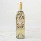 Gold Merry Kerstmis op Leopard Flessenhanger (Op fles)