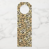 Gold Merry Kerstmis op Leopard Flessenhanger (Achterkant)
