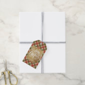 Gold Merry Kerstmis op Pset Cadeaulabel (Met Touw)