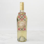 Gold Merry Kerstmis op Pset Flessenhanger (Op fles)