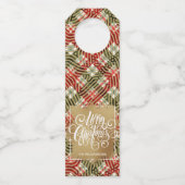 Gold Merry Kerstmis op Pset Flessenhanger (Voorkant)