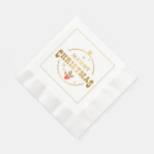 Gold Merry-kerstpapier Napkins Servet (Hoek)