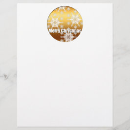 Gold Merry-kerstsnowflakes -