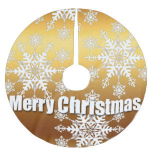 Gold Merry-kerstsnowflakes - boomrokken Kerstboom Rok
