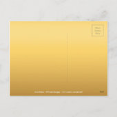 Gold Merry kerstsnowflakes H Briefkaart (Achterkant)