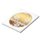Gold Merry-kerstsnowflakes - Notitieblok (Linkerzijde)