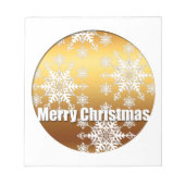 Gold Merry-kerstsnowflakes - Notitieblok (Voorkant)