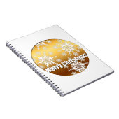 Gold Merry-kerstsnowflakes - Notitieboek (Rechterzijde)