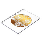 Gold Merry-kerstsnowflakes - Notitieboek (Linkerzijde)