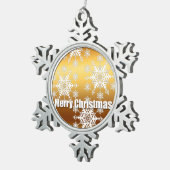 Gold Merry-kerstsnowflakes - Ornament (Rechts)