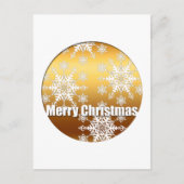 Gold Merry kerstsnowflakes tegen Briefkaart (Voorkant)