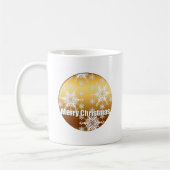 Gold Merry kerstsnowflakes witte Mok (Links)