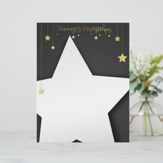 Gold Merry-kerststerren (Staand voorkant)