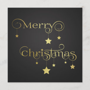 Gold Merry-kerststerren Kaart