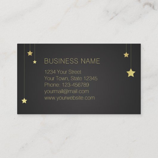 Gold Merry-kerststerren Kortingskaartje (Achterkant)