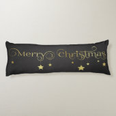 Gold Merry-kerststerren Lichaamskussen (Achterkant)