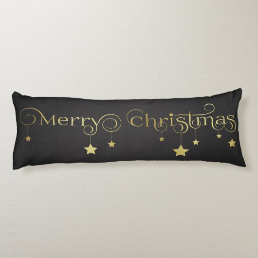 Gold Merry-kerststerren Lichaamskussen (Achterkant)