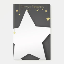 Gold Merry-kerststerren Post-it® Notes