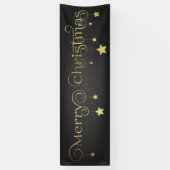 Gold Merry-kerststerren Spandoek (Verticaal)