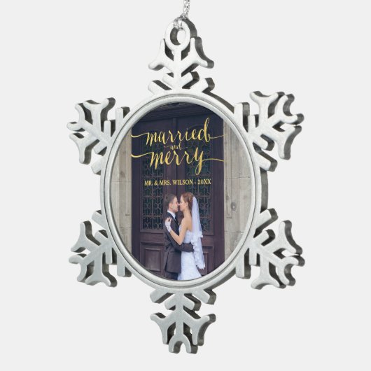 GOLD MERRY & MARRIED | FOTO HOLIDAY ORNAMENT (Rechts)