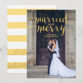 GOLD MERRY & MARRIED | HOLIDAIRE FOTOKAART FEESTDAGENKAART (Voorkant / Achterkant)