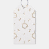 Gold Merry & Married Newly Weds Foto Cadeaulabel (Achterkant)