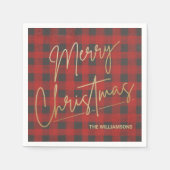 Gold Merry Red Buffalo Pset Servet (Voorkant)