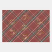 Gold Merry Red Green Pset Inpakpapier Vel (Voorkant 2)