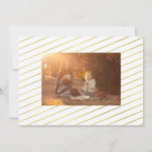 Gold Merry Script-Kaart voor kerstfoto's Kaart (Achterkant)