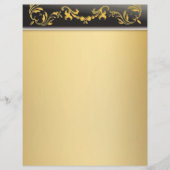 Gold met Gold op zwarte grens decoratieve brochure (Voorkant)