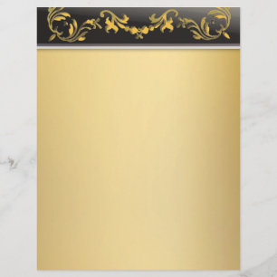 Gold met Gold op zwarte grens decoratieve brochure