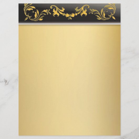 Gold met Gold op zwarte grens decoratieve brochure (Voorkant)