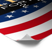 Gold met vlag Donald Trump voor President 2016 Poster (Hoek)