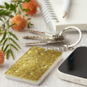 Gold Metal Achtergrond Sleutelhanger (Voorkant Rechts)