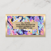 Gold Metal | Boho Feathers Visitekaartje (Achterkant)