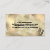 Gold Metal Brushed Wine Glasses Visitekaartje (Achterkant)