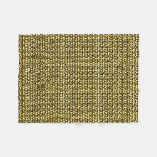 Gold Metal Chain Metallic Medieval Armor Fleece Deken (Voorkant (Horizontaal))