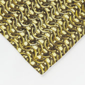 Gold Metal Chain Metallic Medieval Armor Fleece Deken (Hoek)
