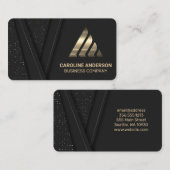 Gold Metal Corporate Logo | Sleek Visitekaartje (Voorkant / Achterkant)