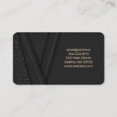Gold Metal Corporate Logo | Sleek Visitekaartje (Achterkant)