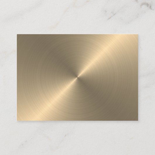 Gold Metal Effect Script Style Gratis Drink Ticket Informatiekaartje (Achterkant)