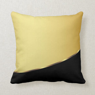 Gold Metal Elegant Modern Black Kussen