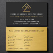 Gold Metal Handyman Construction Black  Visitekaartje